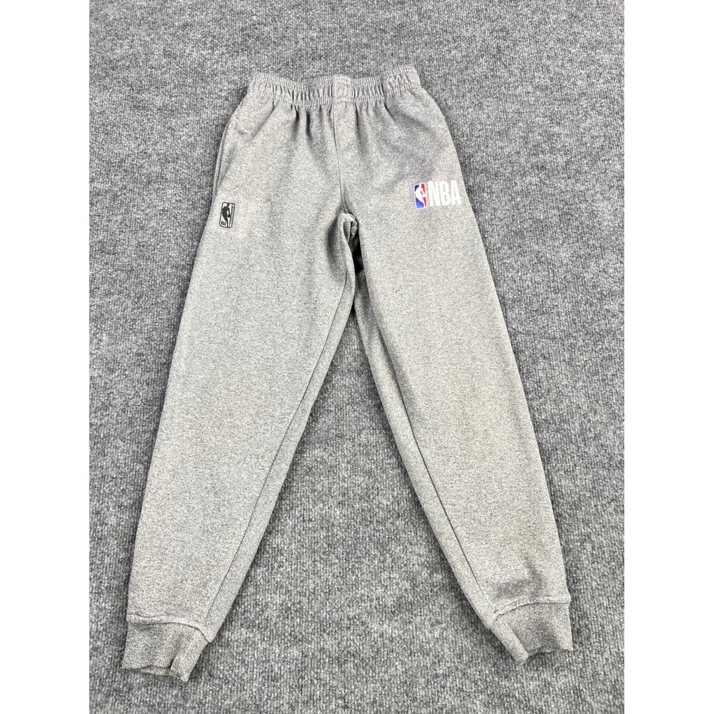 NBA Youth Heather Gray Jogger Sweatpants Basketball Graphic Size 10-12